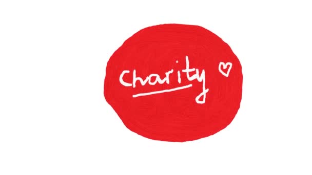 Doneer Een Icoon Donatieknop Doneer Ikoon Internationale Liefdadigheidsdag Doneer Doneren — Stockvideo
