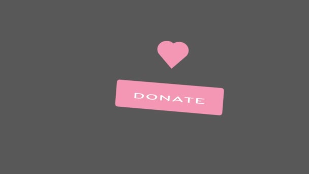 Please Donate Icon Donation Button Donate Icon International Charity Day — Stock Video