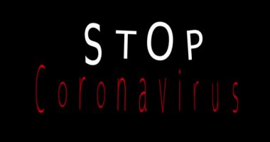 Coronavirus poster tasarımı kelime durdurma koronavirüs animasyonu