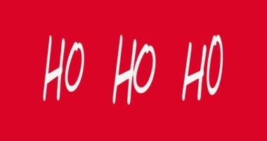 Ho Ho Ho 'dan alıntı yapıyorum. Noel ve Yeni Yıl konsepti. İzole kart pankartı tasarımı harfleri.