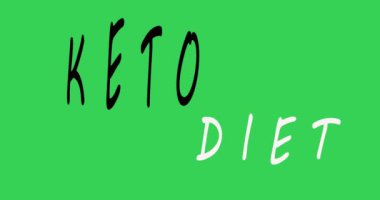 KETO diyet logosu. Sağlığınızı korumak ve kilo vermek için popüler bir yer. Sağlıklı bir diyet için ekran koruyucu