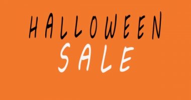 Cadılar Bayramı indirimi, bayram alışverişi için el yazısı çizilmiş pankart şablonu. Sadece sınırlı bir süre.