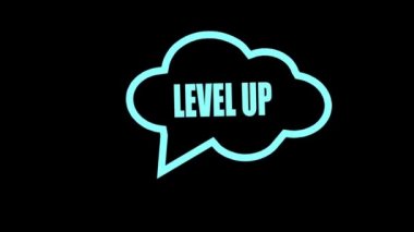 Siyah arkaplan üzerindeki Canlandırma Seviyesi Metni