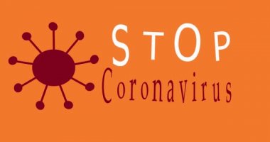 Uzun pankart Coronaviru 'yu durdurun. Coronavirus poster tasarımı kelime durdurma koronavirüsü ile