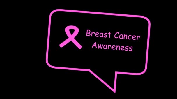 Welttag Des Brustkrebsbewusstseins — Stockvideo
