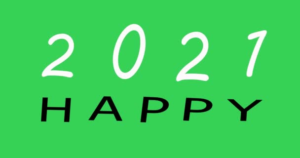 Anno Nuovo 2021 2021 Numeri Centro Animazione — Video Stock