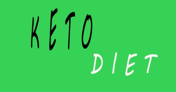 Логотип Дієти Keto Популярний Пункт Підтримання Свого Здоров Зменшення Ваги — стокове відео