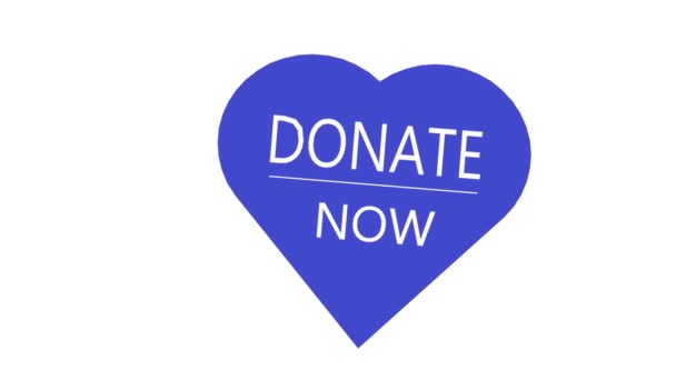 Please Donate Icon Donation Button Donate Icon International Charity Day — Stock Video