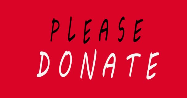 Prosím Darujte Ikonu Tlačítko Darování Darovat Ikonu Mezinárodní Charitativní Den — Stock video