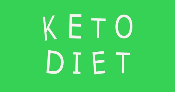 Logotipo Dieta Keto Destino Popular Para Mantener Salud Perder Peso — Vídeos de Stock