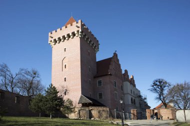 Poznan, Polonya'nın eski şehir bölgesinde Przemysl Hill Royal Castle