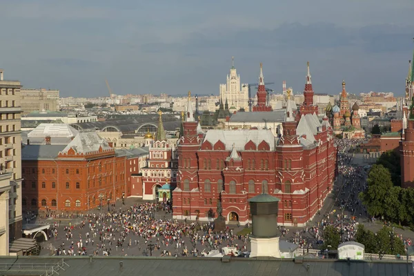 Luftaufnahme des historischen Zentrums von Moskau von einem Aussichtspunkt. — Stockfoto