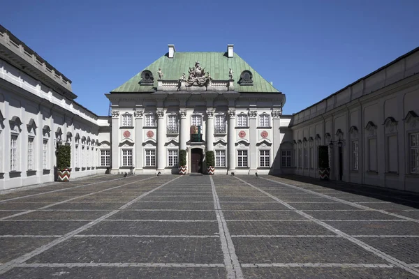 Blachą Palace (Pałac Pod Blacha) - Państwowe Muzeum i centrum wystawowego w starym mieście w Warszawie — Zdjęcie stockowe