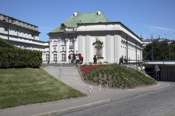 Blachą Palace (Pałac Pod Blacha) - Państwowe Muzeum i centrum wystawowego w starym mieście w Warszawie — Zdjęcie stockowe