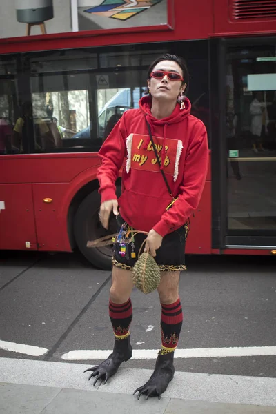 Londres Reino Unido Septiembre 2018 Gente Calle Durante Semana Moda —  Fotos de Stock