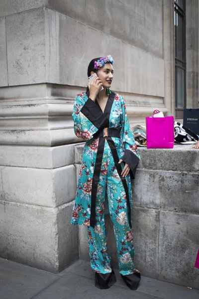 London Verenigd Koninkrijk September 2018 Mensen Straat Tijdens Londen Fashion — Stockfoto