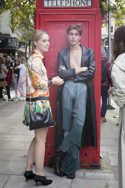 Londres Reino Unido Septiembre 2018 Gente Calle Durante Semana Moda —  Fotos de Stock