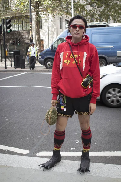 Londres Reino Unido Septiembre 2018 Gente Calle Durante Semana Moda —  Fotos de Stock