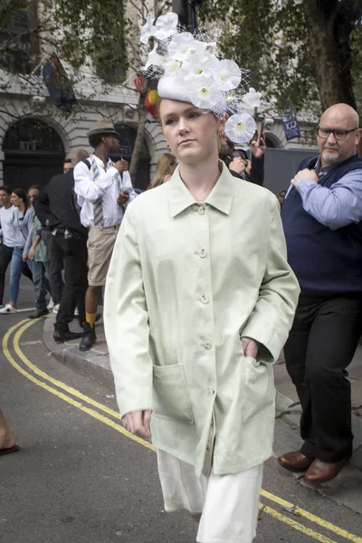 Londra Regno Unito Settembre 2018 Persone Strada Durante London Fashion — Foto Stock