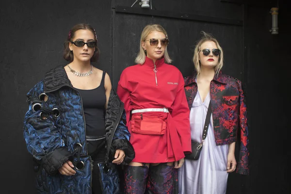 Londres Reino Unido Setembro 2018 Pessoas Rua Durante London Fashion — Fotografia de Stock