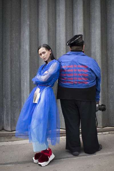 Londra Regno Unito Settembre 2018 Persone Strada Durante London Fashion — Foto Stock