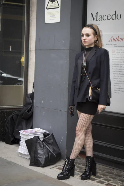Londra Regno Unito Settembre 2018 Persone Strada Durante London Fashion — Foto Stock