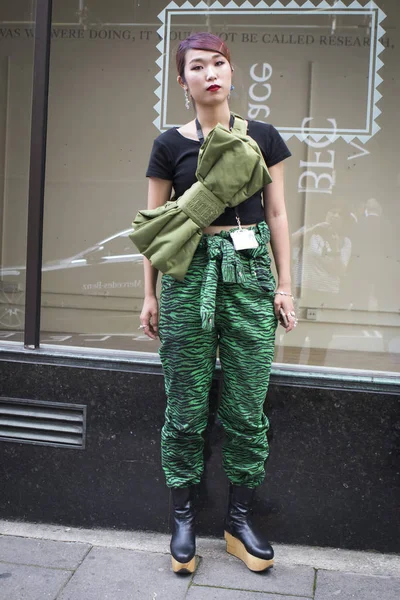 Лондон Великобритания Сентября 2018 Люди Улице Время Лондонской Недели Моды — стоковое фото