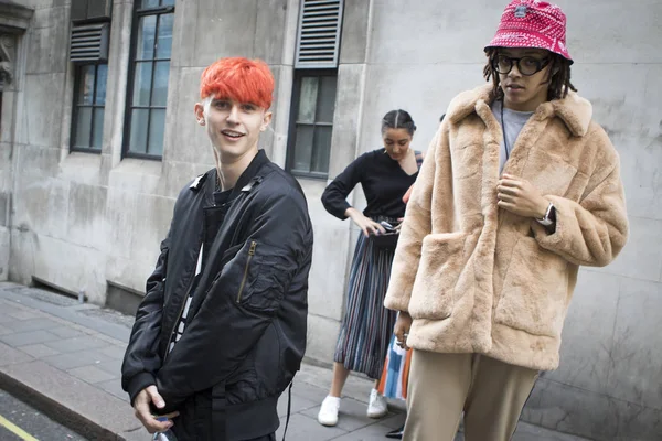 London Velká Británie Září 2018 Lidé Ulici Během London Fashion — Stock fotografie