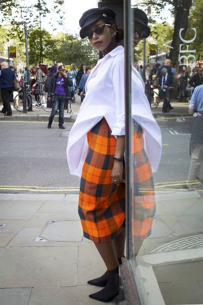 Londres Reino Unido Septiembre 2018 Gente Calle Durante Semana Moda —  Fotos de Stock