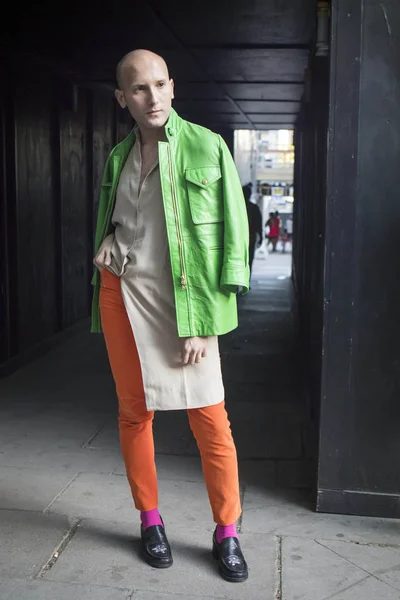 Londra Settembre 2018 Persone Strada Durante London Fashion Week Uomo — Foto Stock