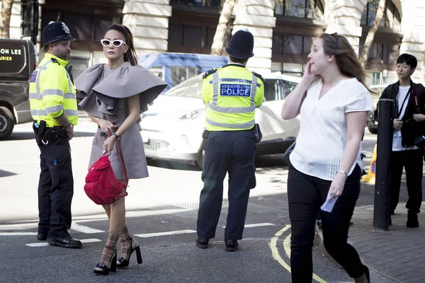 Londres Reino Unido Septiembre 2018 Gente Calle Durante Semana Moda — Foto de Stock