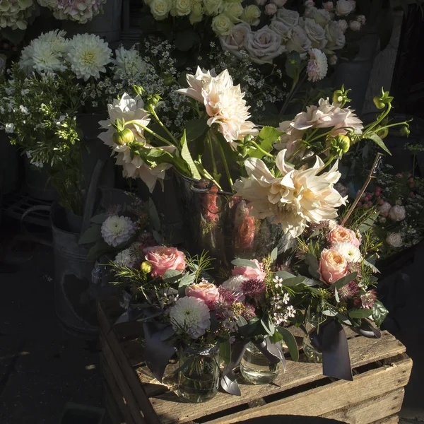 Variété Colorée Fleurs Vendues Sur Marché Londres — Photo