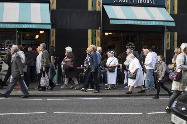 London Anglia Szeptember 2018 Tömeg Ember Sétált Oxford Street — Stock Fotó