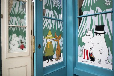 Londra, 14th Aralık 2018: Moomin dükkanda Camden Market