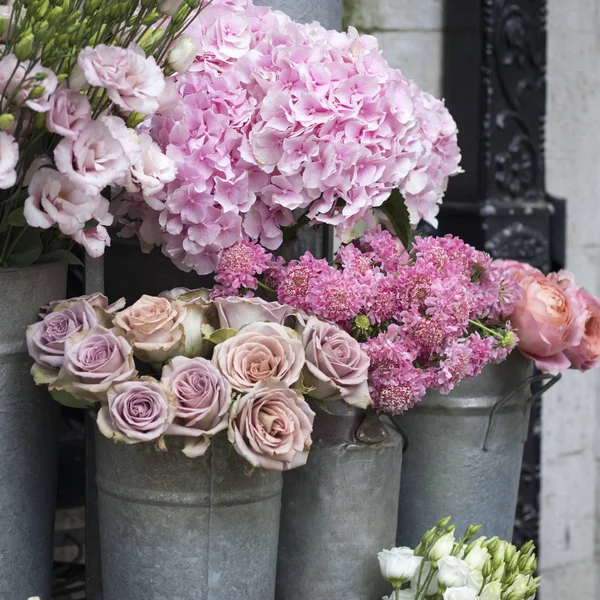 Variopinta Varietà Fiori Venduti Nel Mercato Londinese — Foto Stock