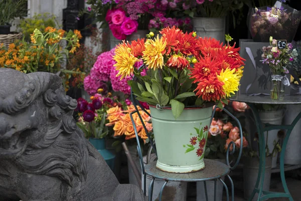 Colorida Variedad Flores Que Venden Mercado Londres — Foto de Stock