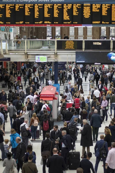 London England July 2018 Liverpool Street Station Rush Our Morning — Stock Photo, Image