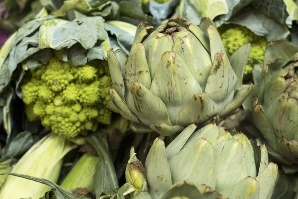Sayuran Segar Dalam Kotak Yang Dijual Pasar Petani Borough London — Stok Foto