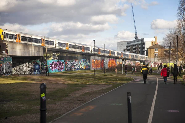 View of the railway in East London — Stock Photo, Image