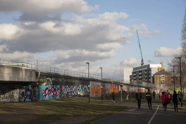 Vista da ferrovia em East London — Fotografia de Stock