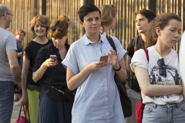 Protesto araştırmacı gazeteci Ivan Golunov gözaltına Moskova 'da düzenlenen