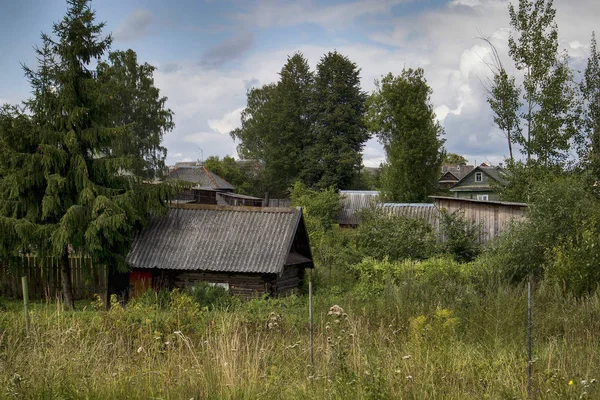 Wooden log sauna in old russian style — Stock Photo, Image