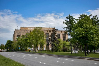 Moskova, Rusya - 25 Mayıs 2020, yabancı edebiyat için devlet kütüphanesi M. I. Rudomino 'dan sonra yabancı edebiyat için adlandırıldı, 