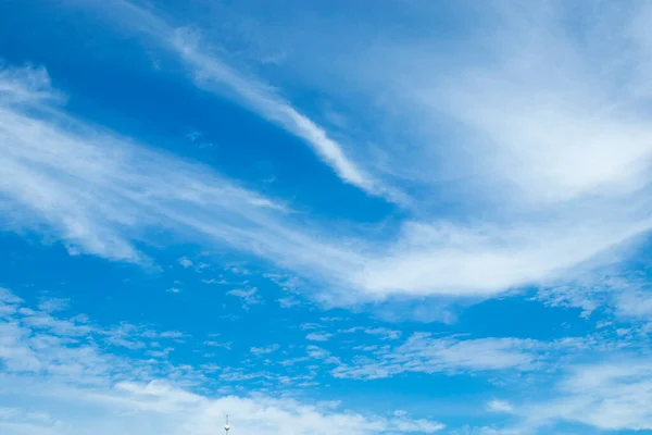 Nuvens Brancas Céu Azul Verão Textura Céu — Fotografia de Stock