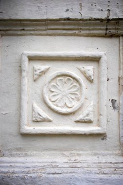 Duvarın bir parçası. Pereslavl-Zalessky, Yaroslavl Oblastı, Rusya Troitse-Danilov Manastırı.