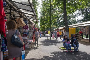 UGLICH, Rusya, - 26 Temmuz 2020, Rus Ulusal Hediyelik Eşyalar Fuarı