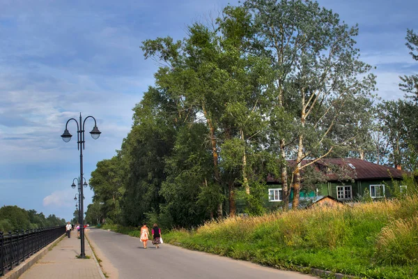 Belozersk Russland August 2020 Embankment Der Stadt Belosersk Gebiet Wologda — Stockfoto