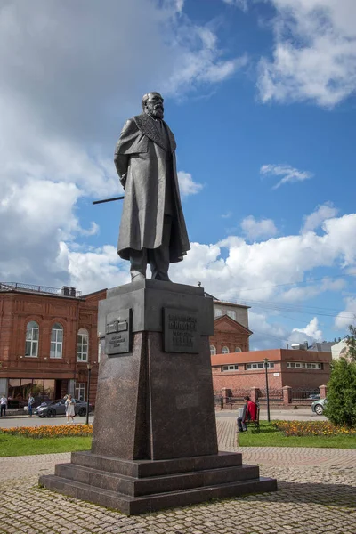 Cherepovets Região Vologda Rússia Agosto 2020 Monumento Ivan Milyutin Centro — Fotografia de Stock