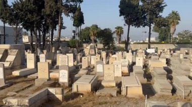 Hayfa, İsrail, 23 Eylül 2025. 1850 yılında Hayfa 'daki ilk Yahudi mezarlığı olan 
