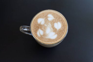 Kapuçino köpüğünün yakın çekimi 